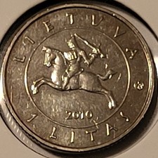 Lithuania 2010 1 Litas Battle of Grunwald 600th Anniversary Coin - Unc BU