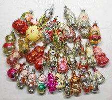 Soviet Vintage glass Christmas tree Ornament characters - USSR decoration