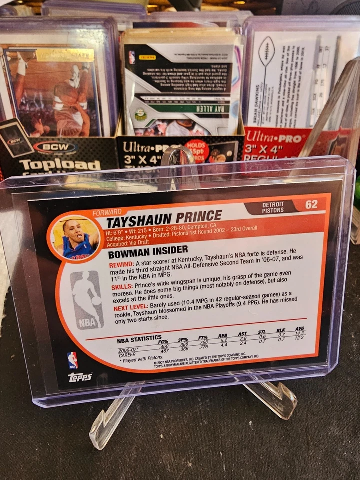 2007 Bowman Tayshaun Prince #62 - Image 2 of 4