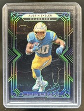 2022 Panini Obsidian Austin Ekeler Electric Etch Green #/50 Chargers