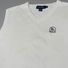 Polo Ralph Lauren x Bob O Link Golf Club Sweater Vest Mens XL White Made in USA
