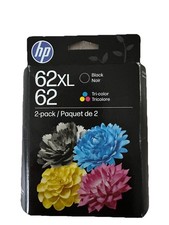 HP 62XL/62 High-Yield Black And Tri-Color Ink Cartridges,N9H67FN EXP DATE 11/27