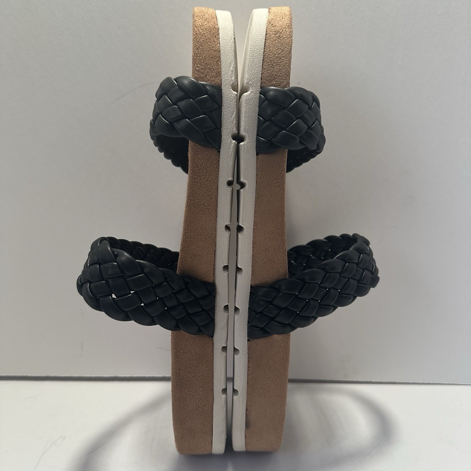 Cliffs Truly Black Double Braid Strap Sandals US … - image 2