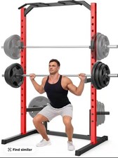 Adjustable Power Rack Power Cage Squat Rack with Pull Up Bar Weight Lifting Cage