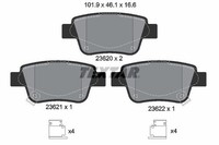 Bremsbelagsatz Scheibenbremse Hinten Textar 2362002 FÜR Toyota