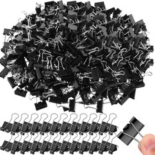 Jetec 500 Pieces 1 Inch Black Binder Clips Bulk Medium Paper 1 Inch,