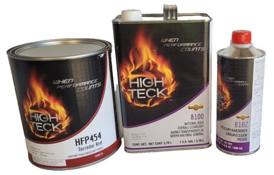 High Teck HFP454 Ford FL Toreador Red Pearl Basecoat Paint & 8100 Clearcoat