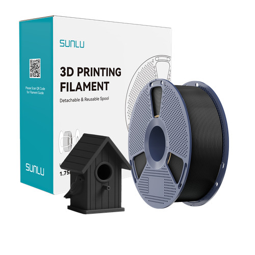 SUNLU ASA Filament 1.75mm UV/Rain/Heat Resistant Tough For 3D Printer 1KG Black
