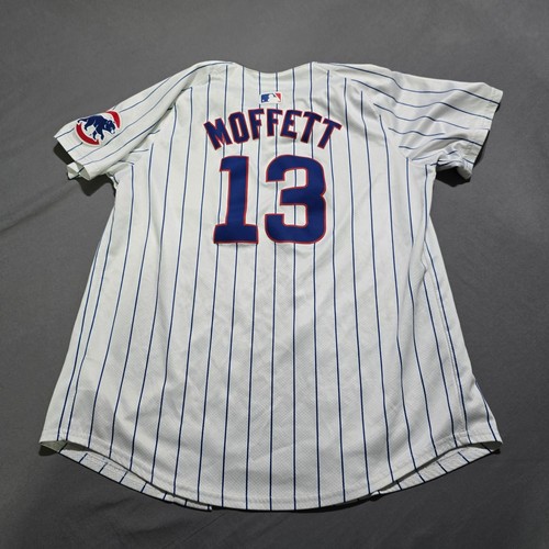Nike Chicago Cubs Baseball Jersey Kids Large 14/16 White Pinstripe Moffett 13