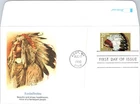 S08-7144, INDIAN HEADDRESSES: ASSINIBOINE, FLEETWOOD FIRST DAY COVER