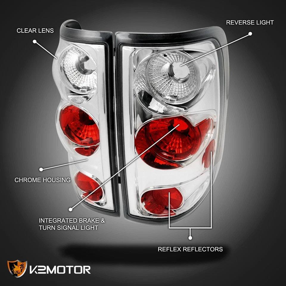 Clear Fits 2004-2008 Ford F150 F-150 Tail Lights Reverse Brake Lamps Left+Right Foto 3 de 4