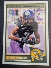 2025 Panini Score Savion Williams #54 2025 Rookie Card RC. rookie card picture