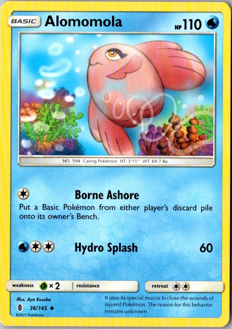 Alomomola Pokemon Guardians Rising 36/145 LP