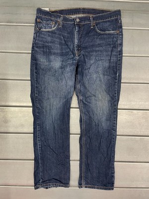 Levis 541 Jeans Mens 36x29 Blue Dark Wash Denim Tapered Faded