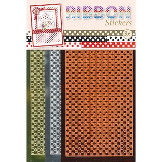 JEJE Peel Off Ribbon Stickers 3pcs - Polka Dots 3.9868