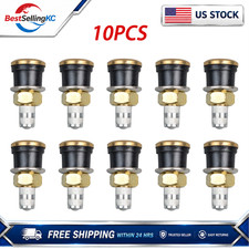 10x Tr575 1-18 Brass Clamp-in Tubeless Truck Tire Valve Stems