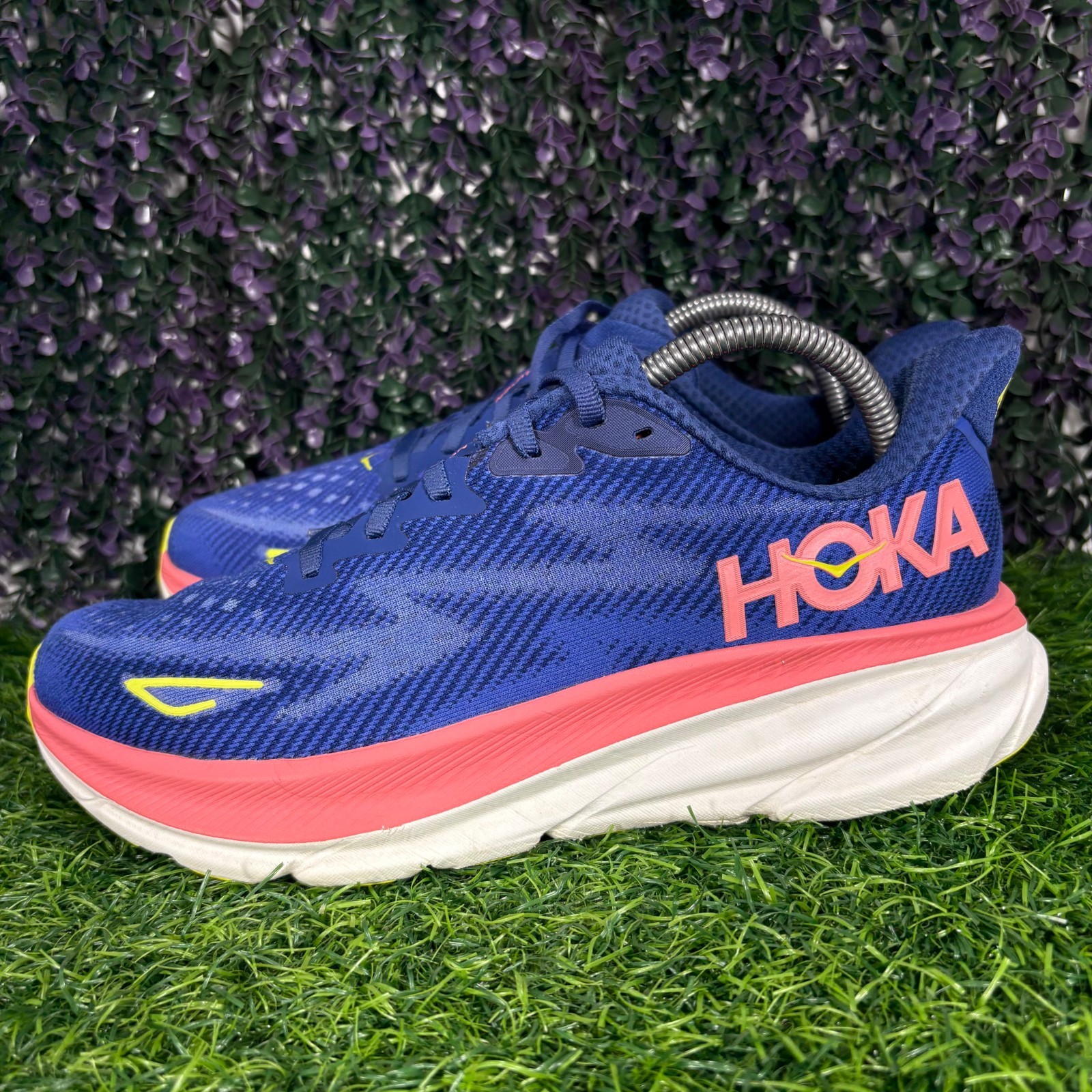 Hoka Clifton 9 Womens Size 9.5B Evening Sky Coral Running Shoes Comfort Sneaker