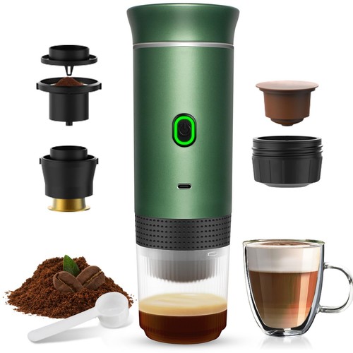 Portable Electric Espresso Machine, Portable Coffee Maker for Travel, Self-He...