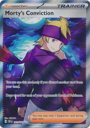 Morty's Conviction - 201/162 Ultra Rare Temporal Forces Pokemon TCG