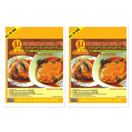 2x A1 Best One Instant Curry Sauce seafood Malaysia Curry Sauce 230g  - Picture 1 of 1