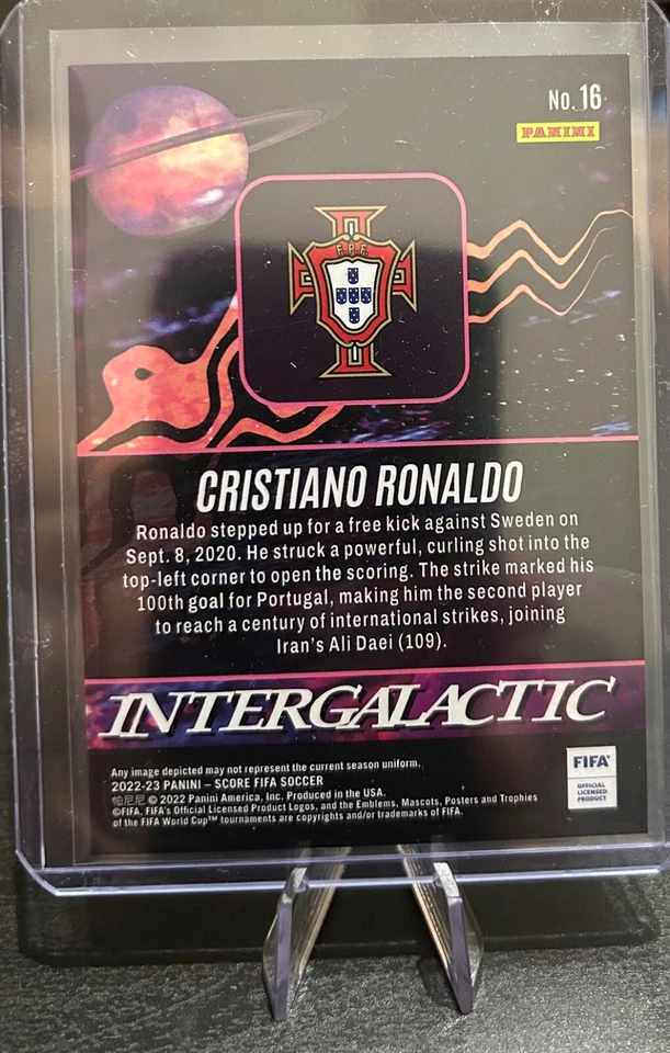 2022-23 PANINI SCORE FIFA CRISTIANO RONALDO INTERGALACTIC CASE HIT SSP - Image 2 of 2