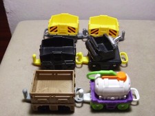 LOT of 6 2003 Mattel GeoTrax Toy Train Cargo Car Push Along