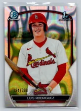 2023 Bowman Chrome Prospects Lava Refractor Luis Rodriguez 184/399 St. Louis