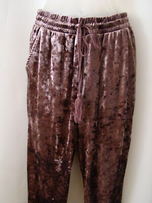 Weaver Velvet Solid Drawstring Cargo Pants sz.L New