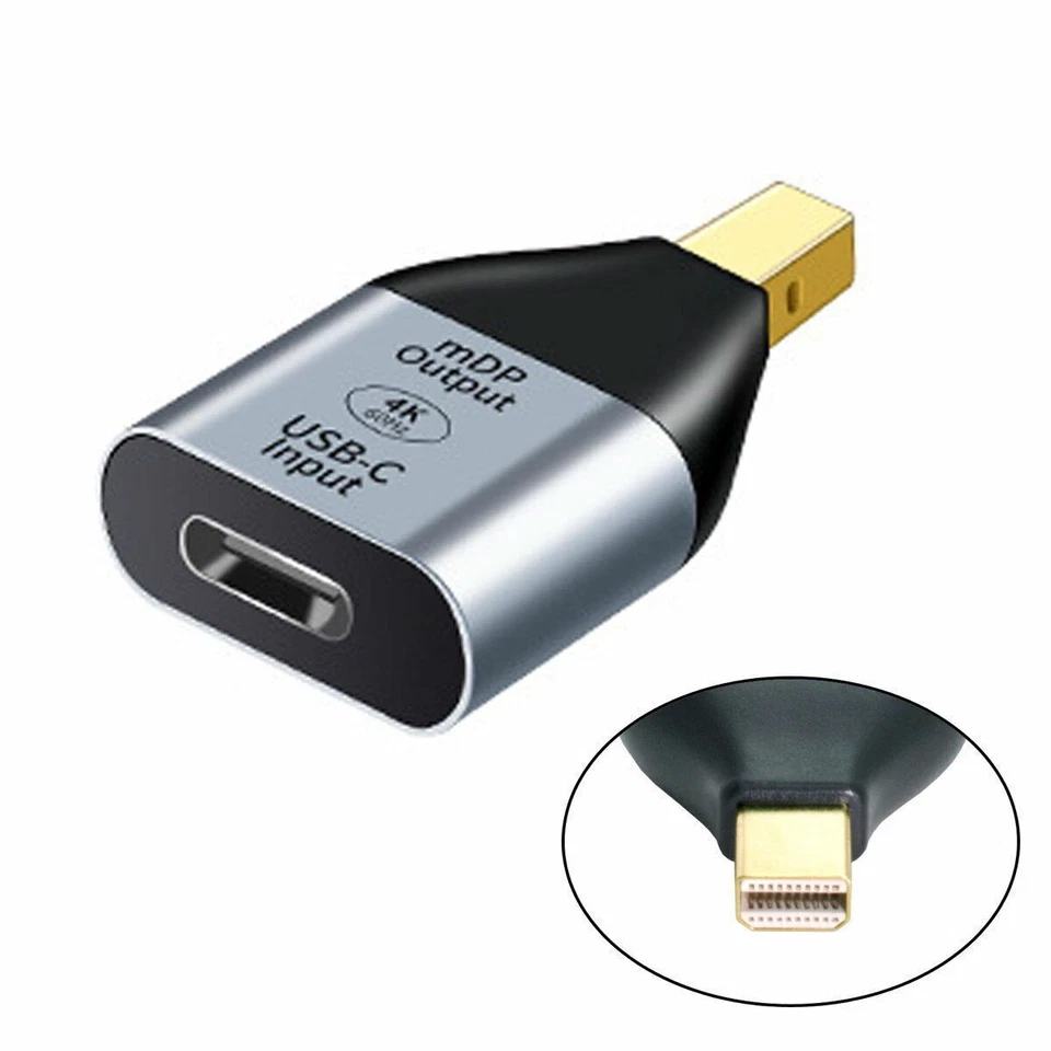 CY USB-C Type C Female Source to Mini Displayport DP HDTV Adapter 4K 60hz 1080p - Image 3 of 4