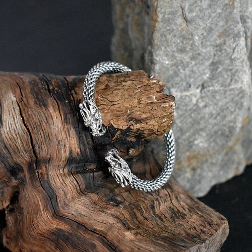 Argent Sterling Harley Dragon Bracelet British Fabriqué 925 Poinçonnée Tout Neuf - Photo 3/3