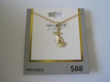 BRILLIANCE Necklace 10k Cross Praying Hands Gold Filled Chain 14"