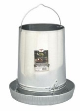 Poultry Chicken 30 Pound Tube Hanging Feeder Space Saver Galvanized Steel