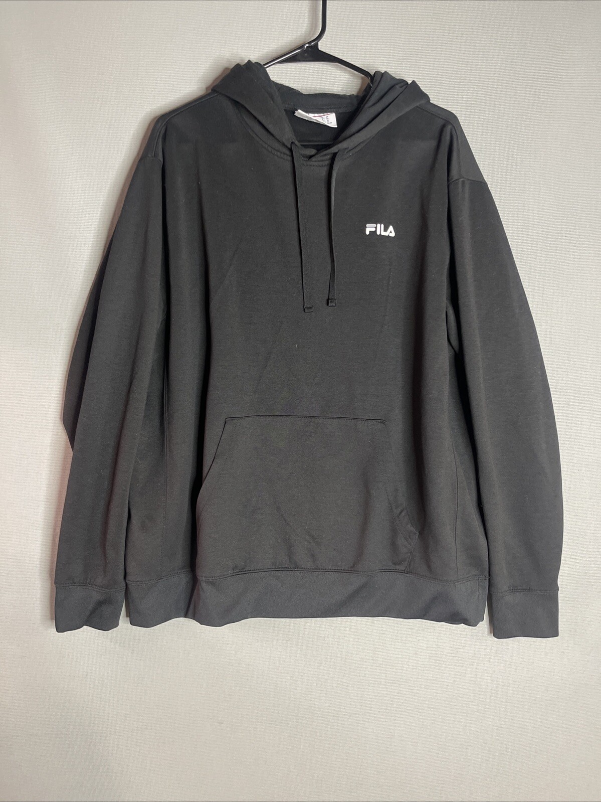 Pullover manica lunga Fila felpa uomo felpa top maglione nero tasca tg XL