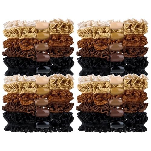 20 PC Multicolored Boho Hair Ties for Women with Thick Hair Set-3