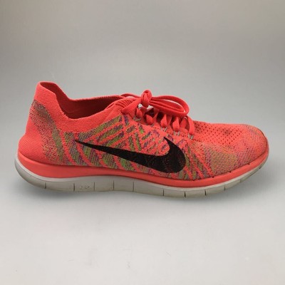 Nike Womens Free 4.0 Flyknit Running Shoes Orange 717076-800 Low Top Laces 8.5 M | eBay