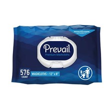 Prevail Proven  Wipes  Soft Pack Adult Washcloths  12"x 8"  576 Count