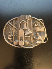 Vintage Collectible Communications Belt Buckle Siskiyou 1986 Detailed Telephone