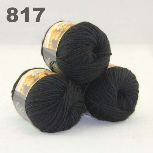 Sale 3Ballsx50g Chunky Soft Needle Hand Knitting Blanket Scores Wool Yarn 817 - Afbeelding 1 van 24