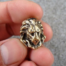 Lanyard Bead Knife Tool Paracord Beads Pendant Bracelet Beads Brass Lion Head