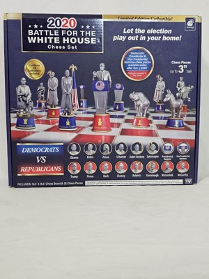 BulbHead 2020 Battle For The White House Chess Set W/ Trumb, Bush, Biden, Obama 