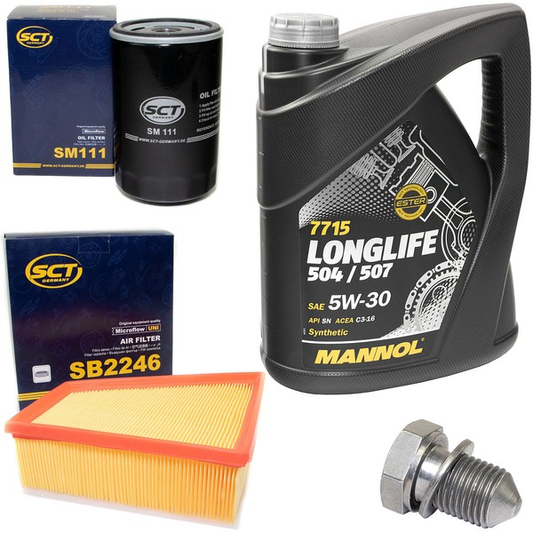 MotoröL Filter Set 5W30 5 Liter + ÖLablassschraube FüR Seat Ibiza Cupra VW Polo-image