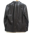 Autentica giacca sartoriale Gucci Tom Ford epoca pelle nera usata donna taglia 40