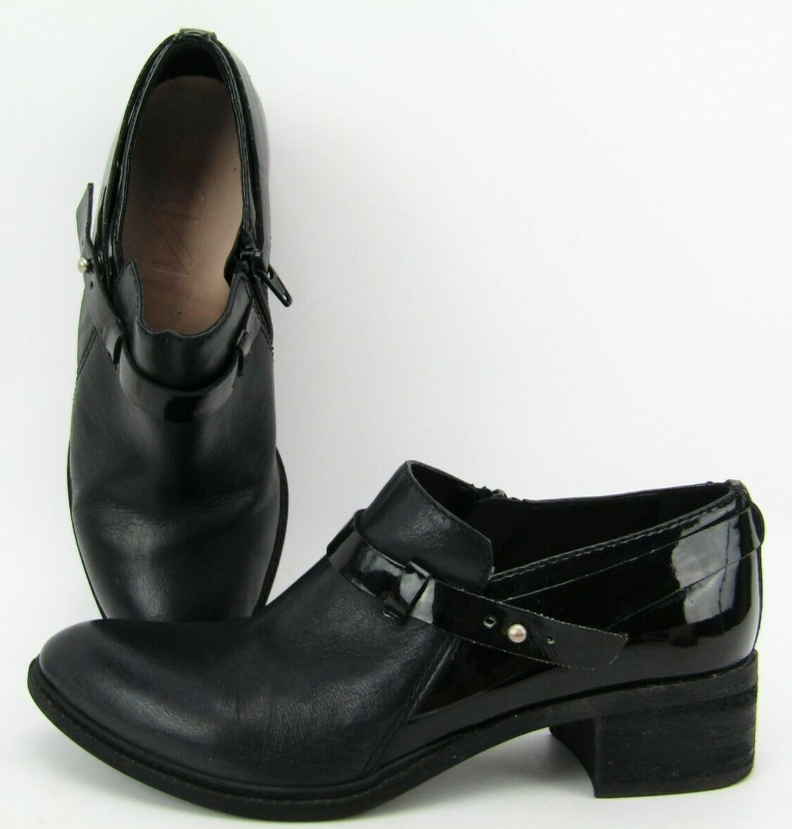 Naya Wyoming Western Black Short Ankle Boots Womens Cowboy