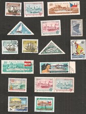 MAGYAR HONGRIE THEME BATEAUX LOT DE 17 TIMBRES