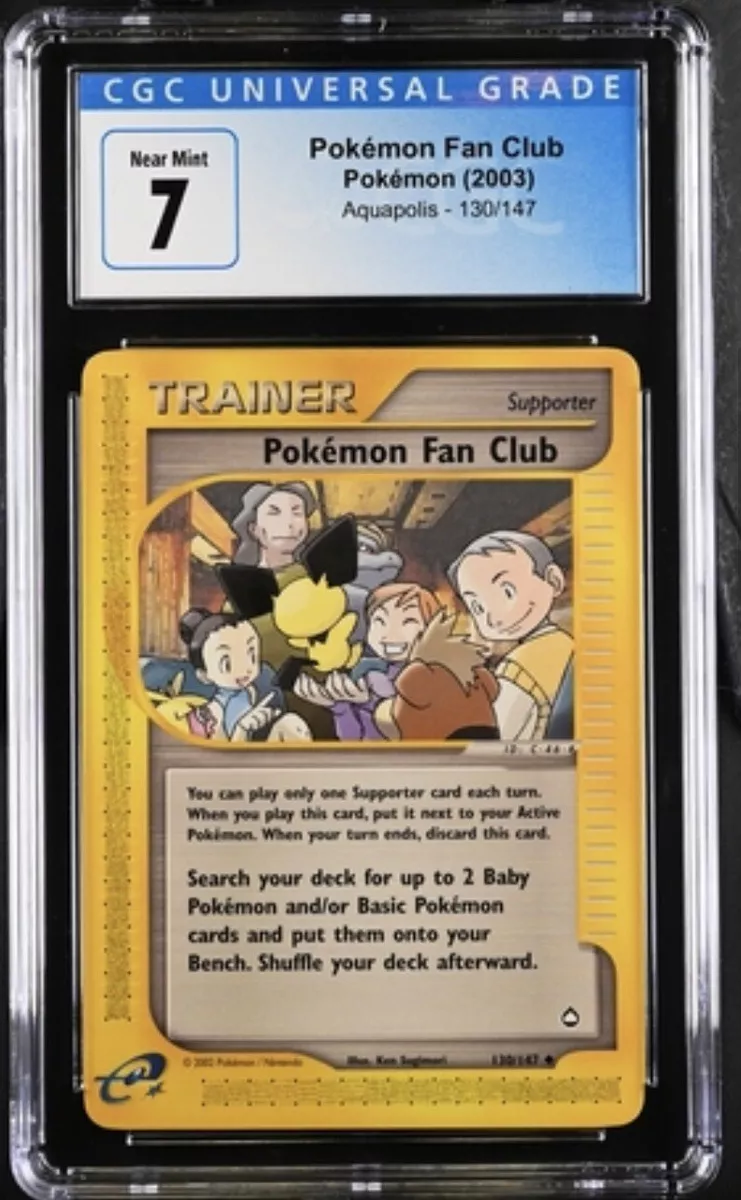 POKEMON FAN CLUB - 130/147 - Aquapolis - Trainer - Pokemon Card CGC 7