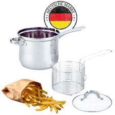 3.5L Frittiertopf Friteuse Pommestopf Frittierkorb Pommes GEBRAUCHT