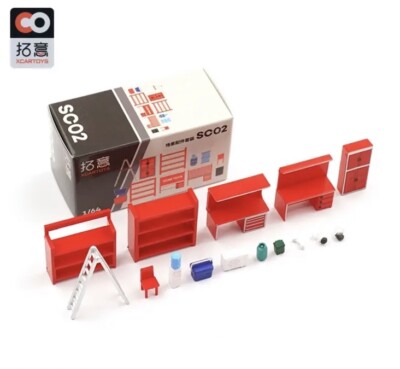 XCarToys 1:64 Diorama Garage Tools Accessories Set SC02
