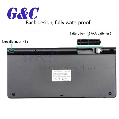 Slim 2.4GHz Cordless Wireless Keyboard and Mouse Set For PC MAC Laptop Tablet - Picture 7 of 20
