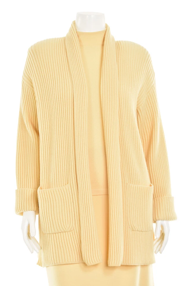 Escada 3Pc пахта кашемир смесь кардиган, подкладка и юбка костюм sz 38/8, 44/14 - Изображение 4 из 4