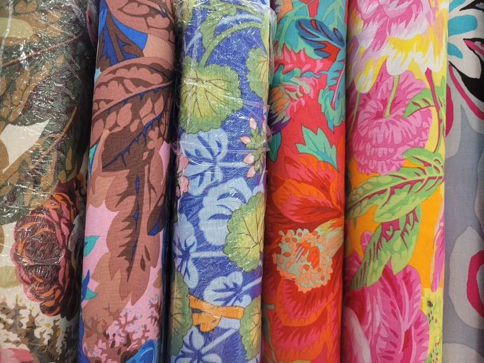 Bolsa de agarre de 10 cuartos de grasa - Kaffe Fassett 100 % algodón sin duplicados Foto 3 de 4